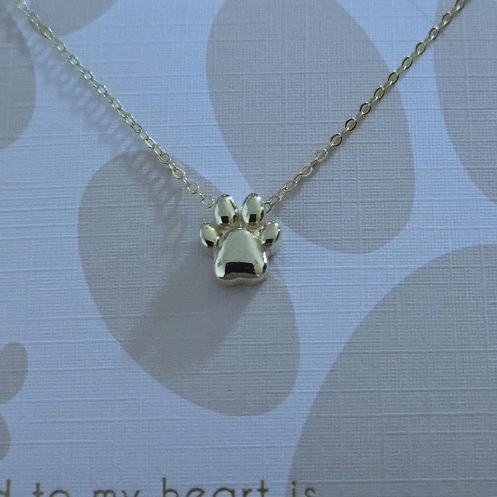 Isabella M. Dainty Gold💛 Paw🐾 Pendant Necklace - NIB